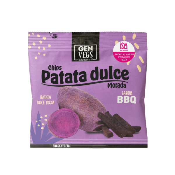 Genvegs - Chips Batata Doce Roxa BBQ 45 Gr