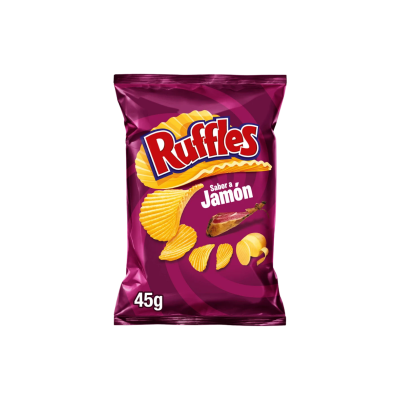 Ruffles - Batatas Frita Matutano Onduladas Presunto 45gr